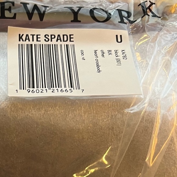 🆕❤️♠️ kate spade new york♠️Love Shack Quilted Heart Black Leather Crossbody NWT - Picture 5 of 6